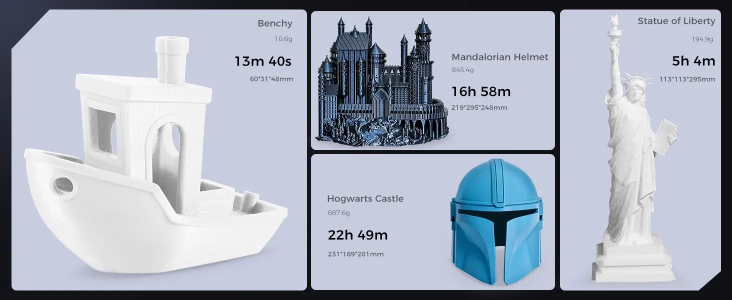 printed-models-on-comgrow-t300-3d-printer